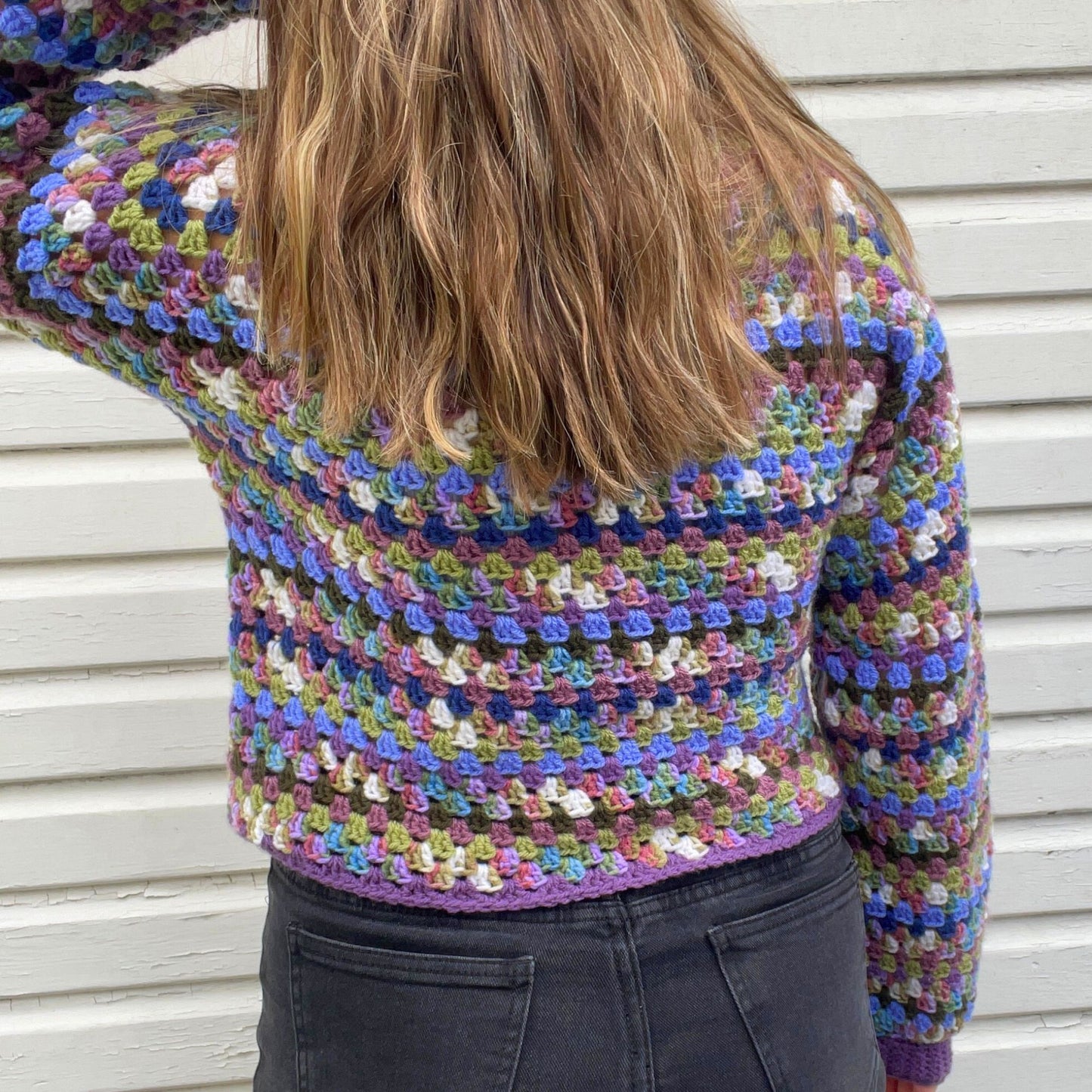 Cool Tone Striped Jumper - Size M