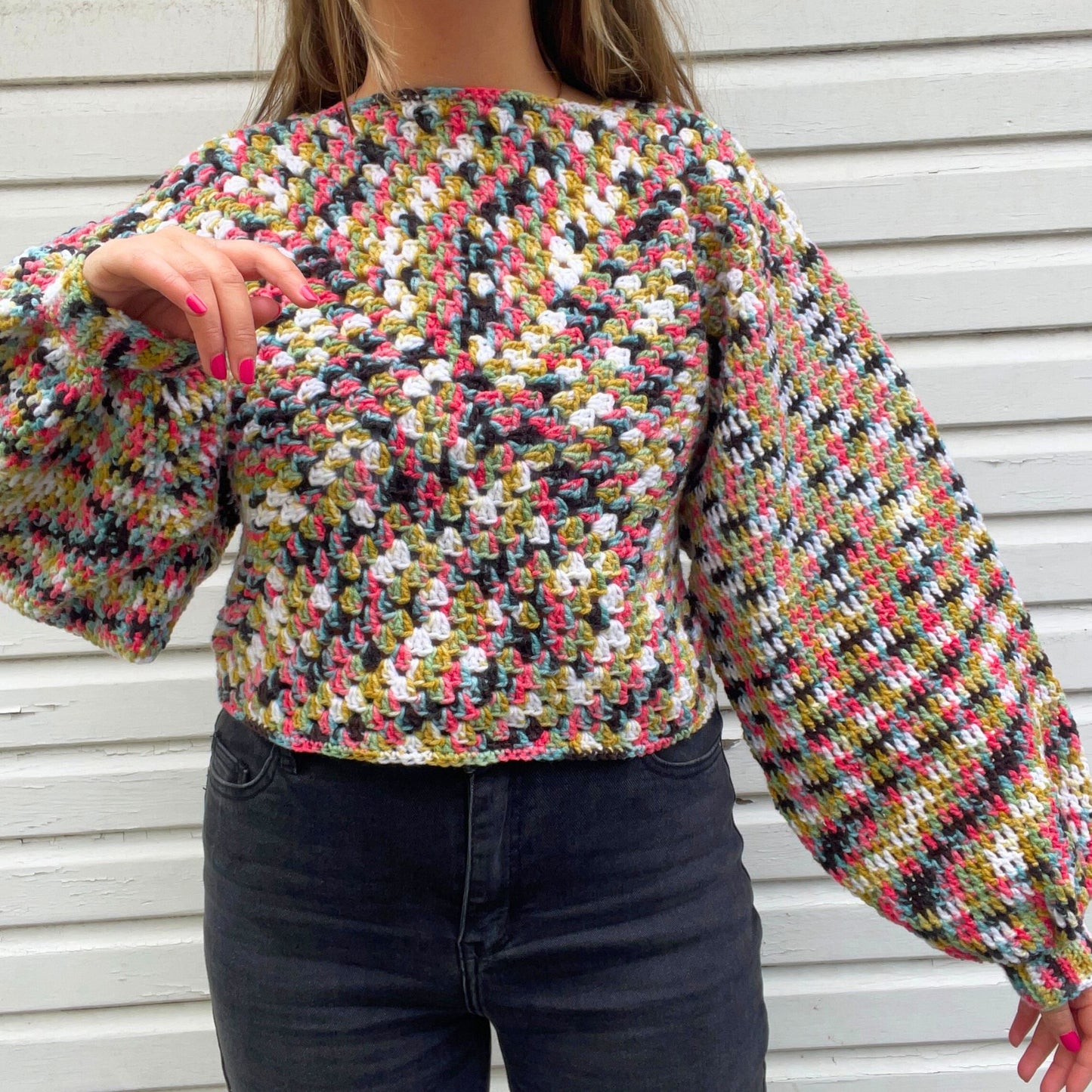 Wavy Print Jumper - Size M