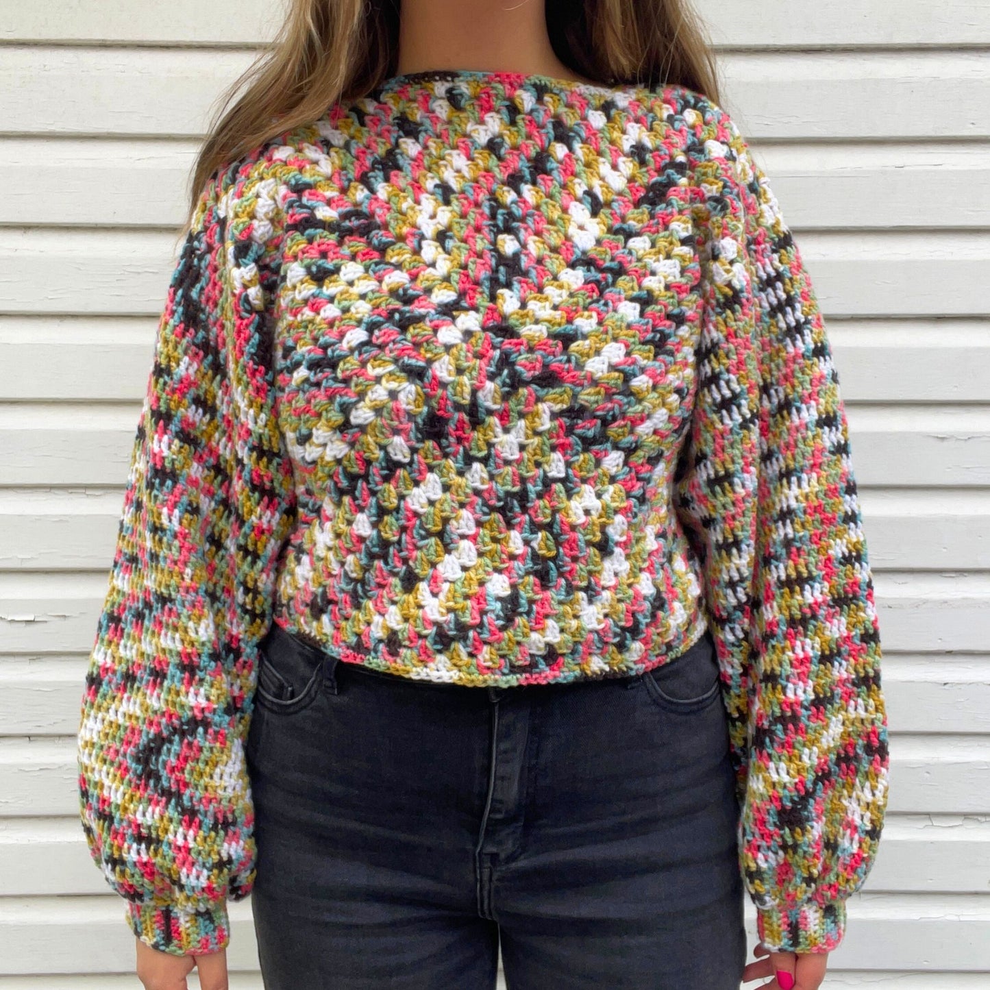 Wavy Print Jumper - Size M