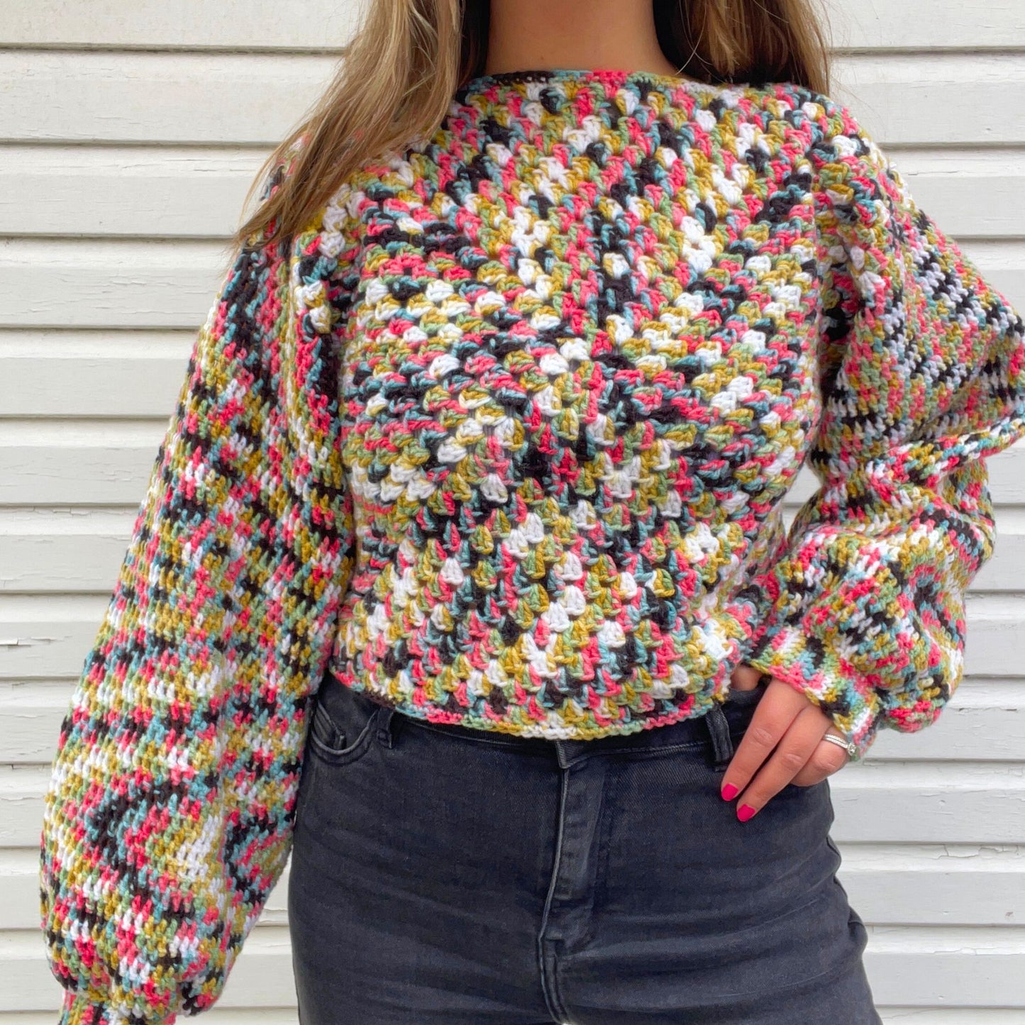 Wavy Print Jumper - Size M