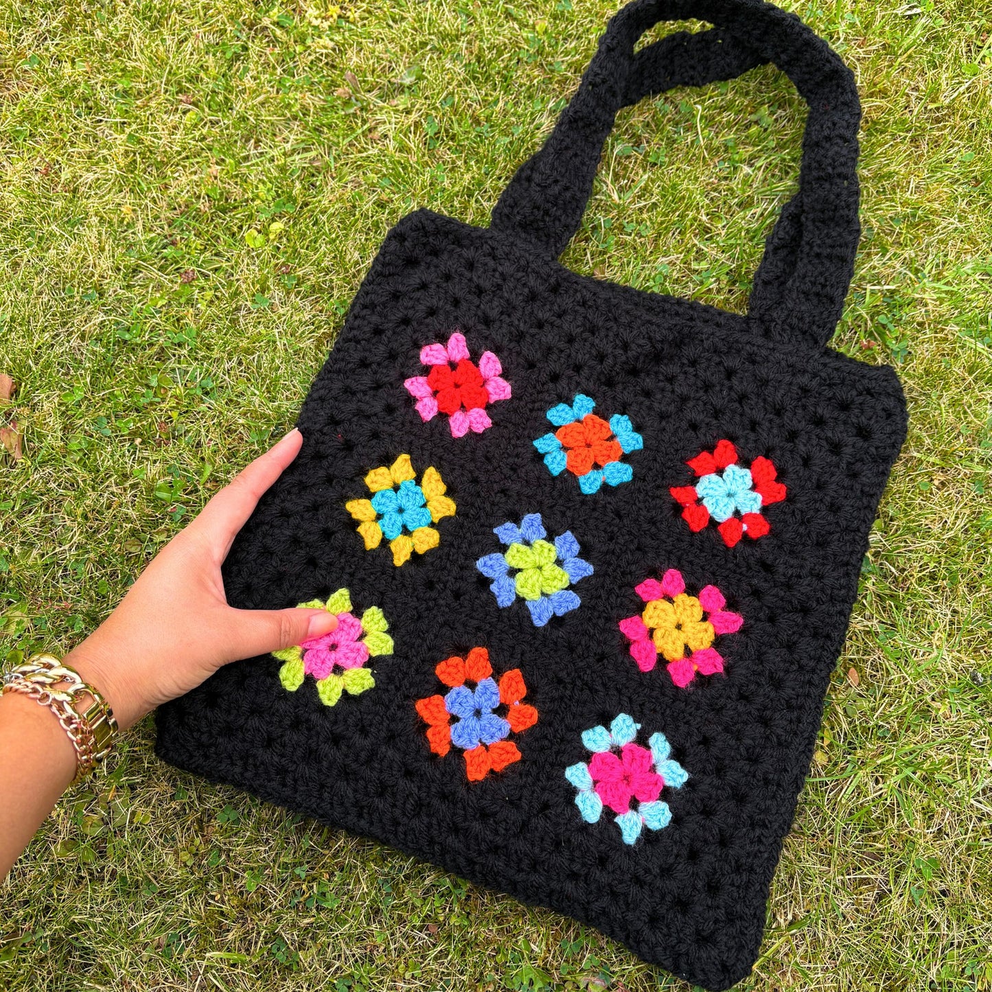Black Rainbow Skirt + Bag Combo - Size S/M