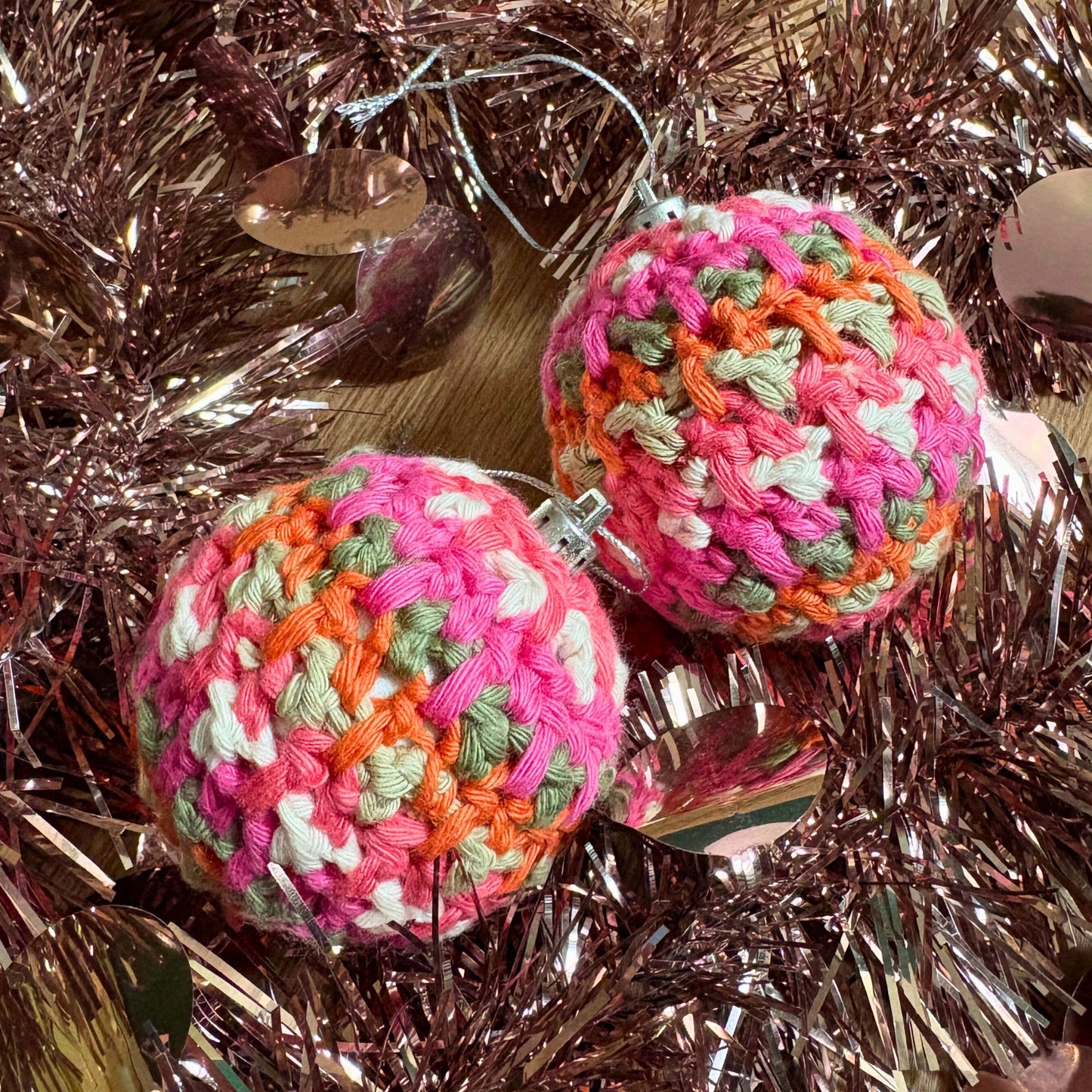 Decorative Crochet Christmas Baubles