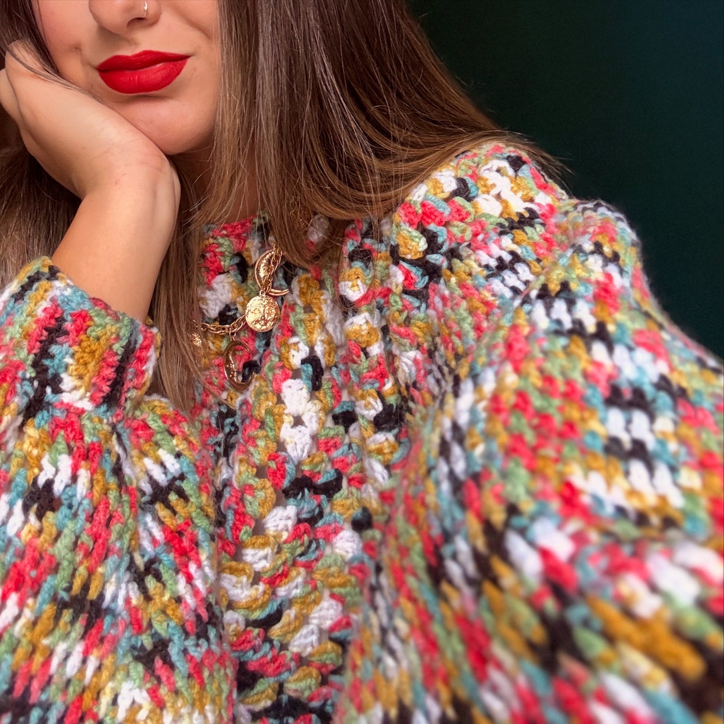 Wavy Print Jumper - Size M