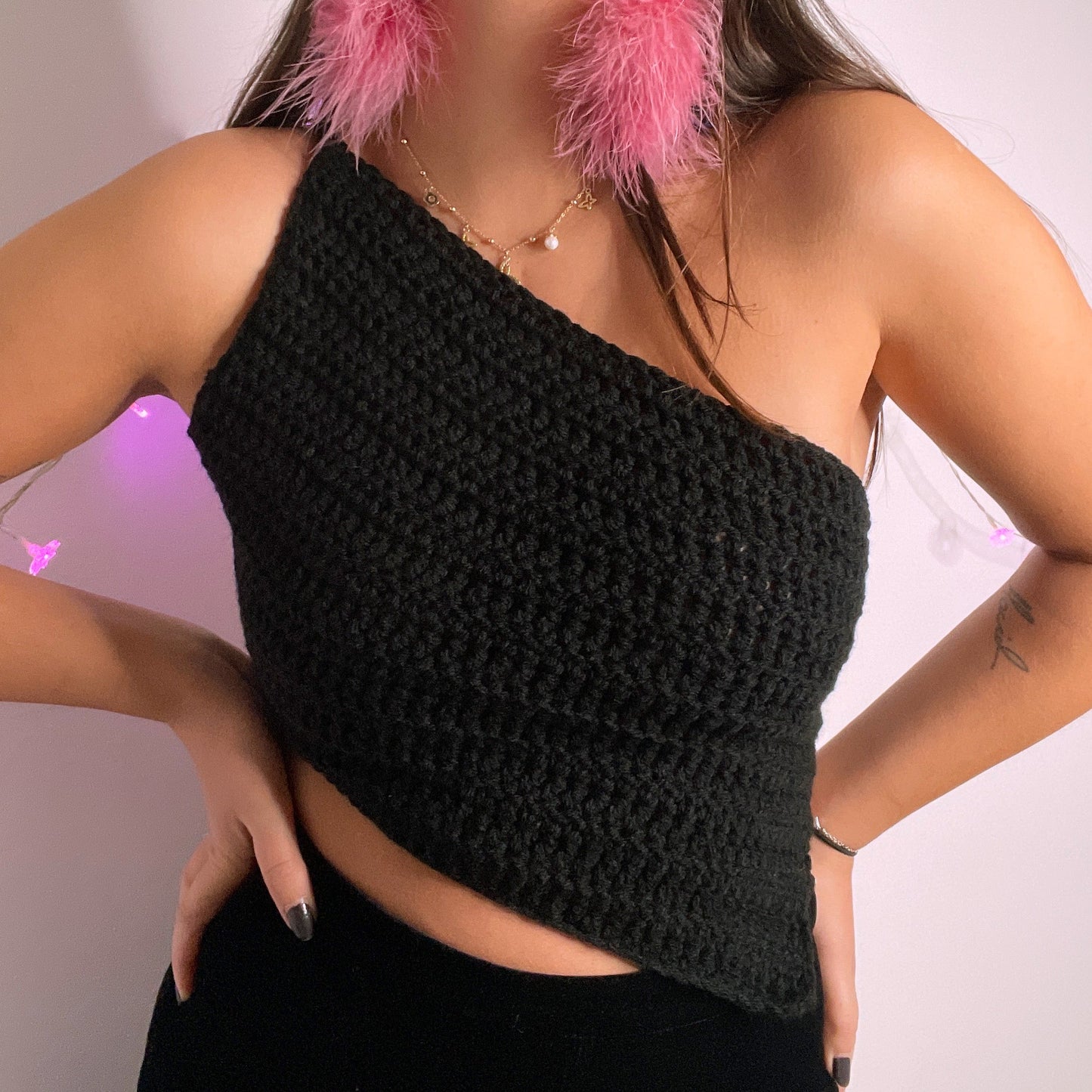 Asymmetric Crochet Party Top - PDF Pattern
