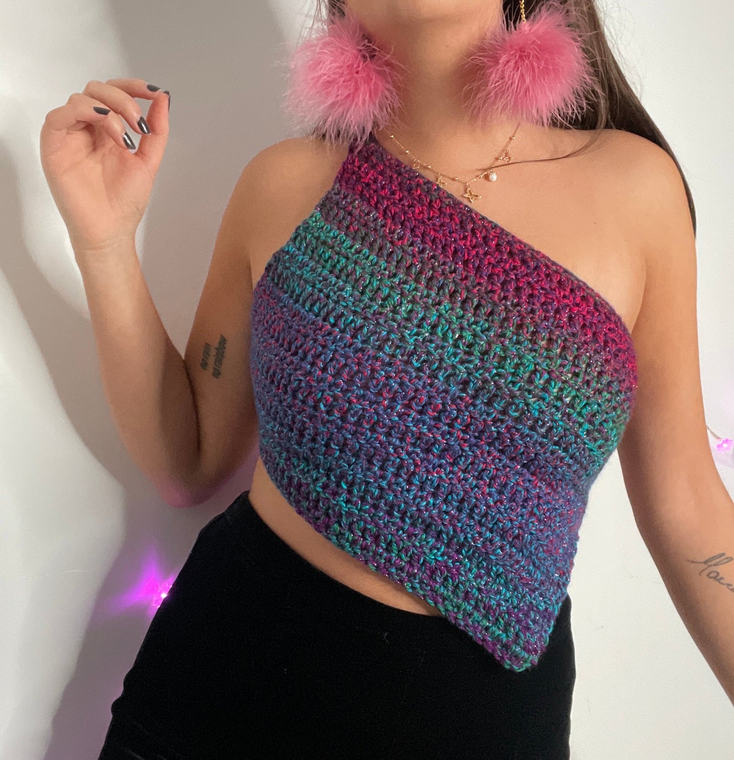 Asymmetric Crochet Party Top - PDF Pattern