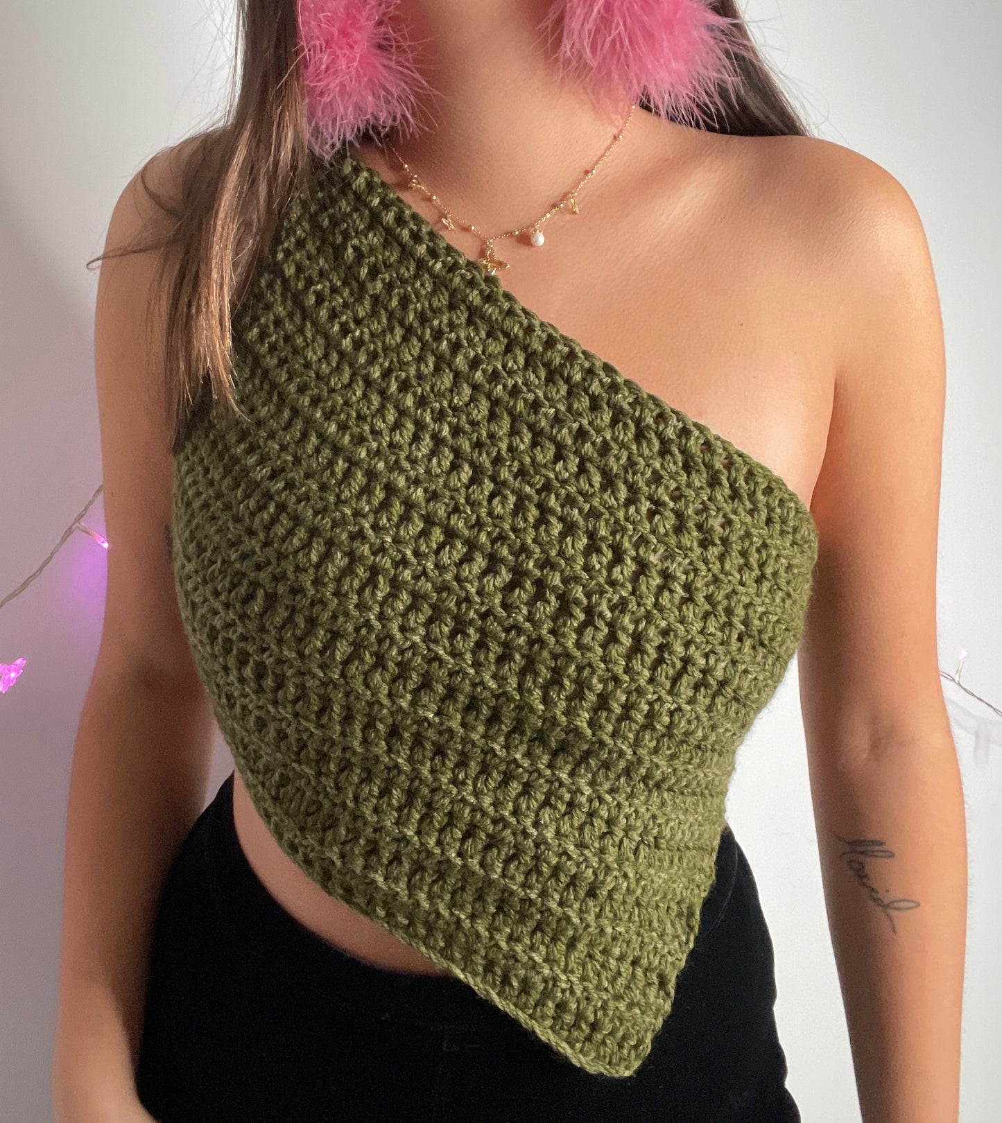 Asymmetric Crochet Party Top - PDF Pattern