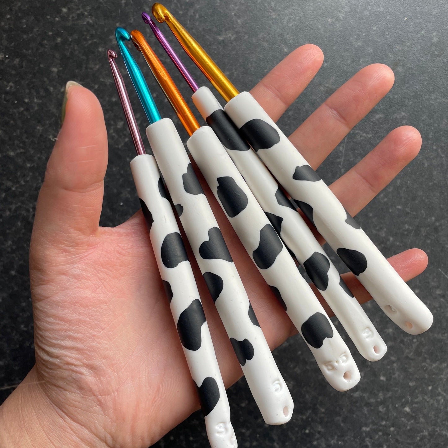 Cow Print Crochet Hook
