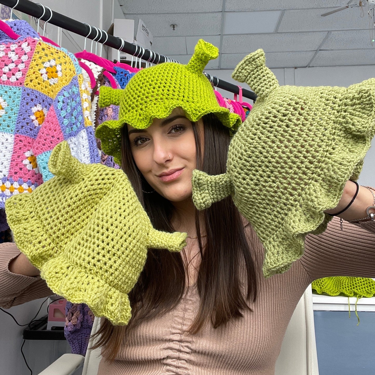 Crochet Shrek Hat