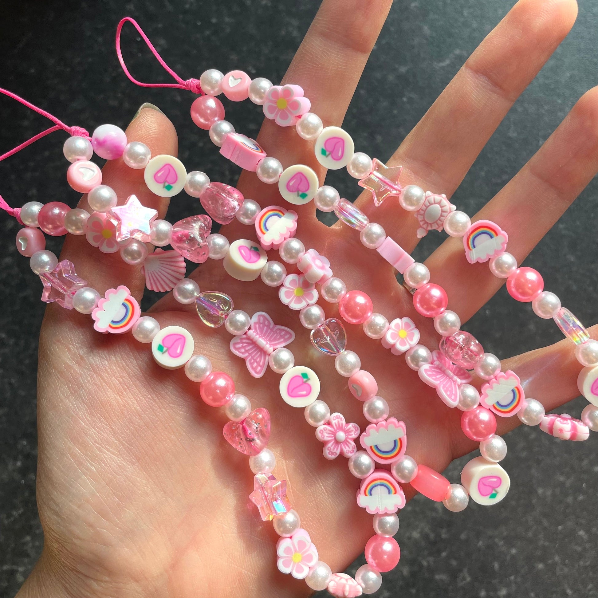 Cute Pink Handmade Phone Charm