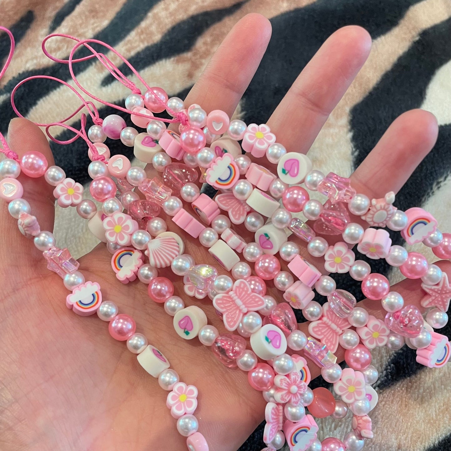 Cute Pink Handmade Phone Charm