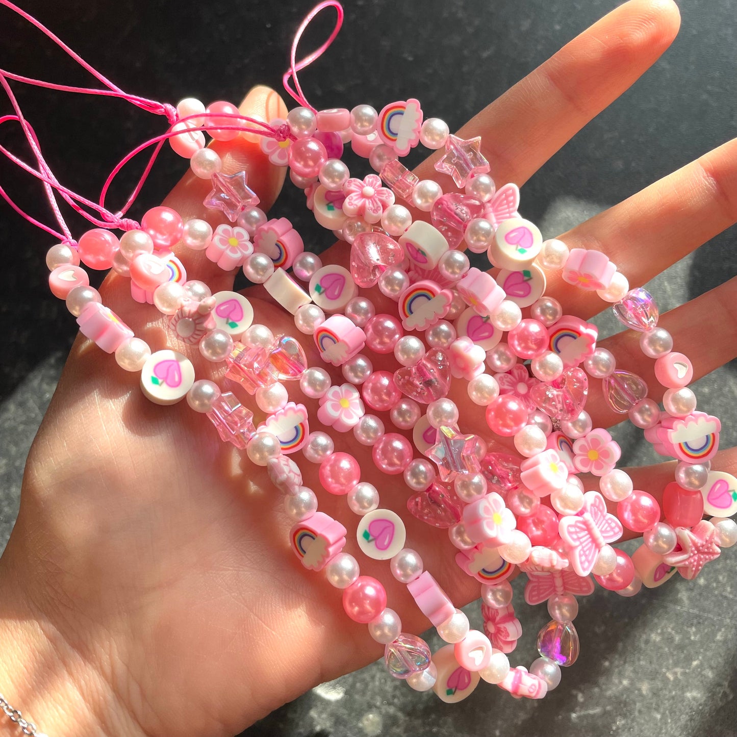 Cute Pink Handmade Phone Charm