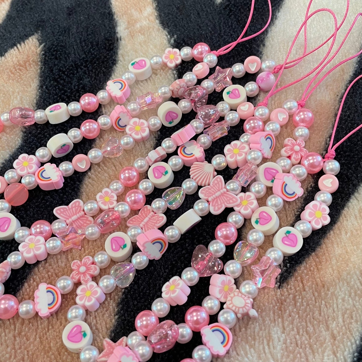 Cute Pink Handmade Phone Charm