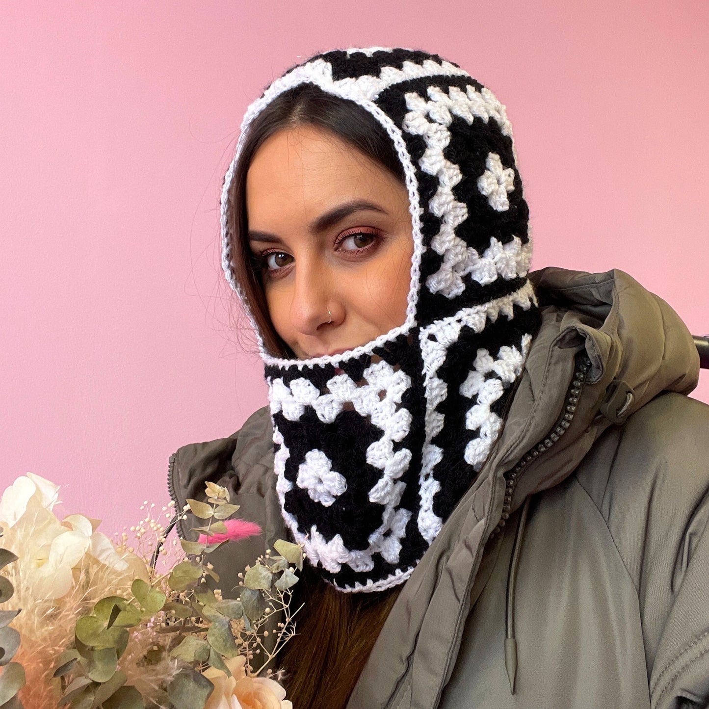 Granny Square Crochet Balaclava - PDF Pattern