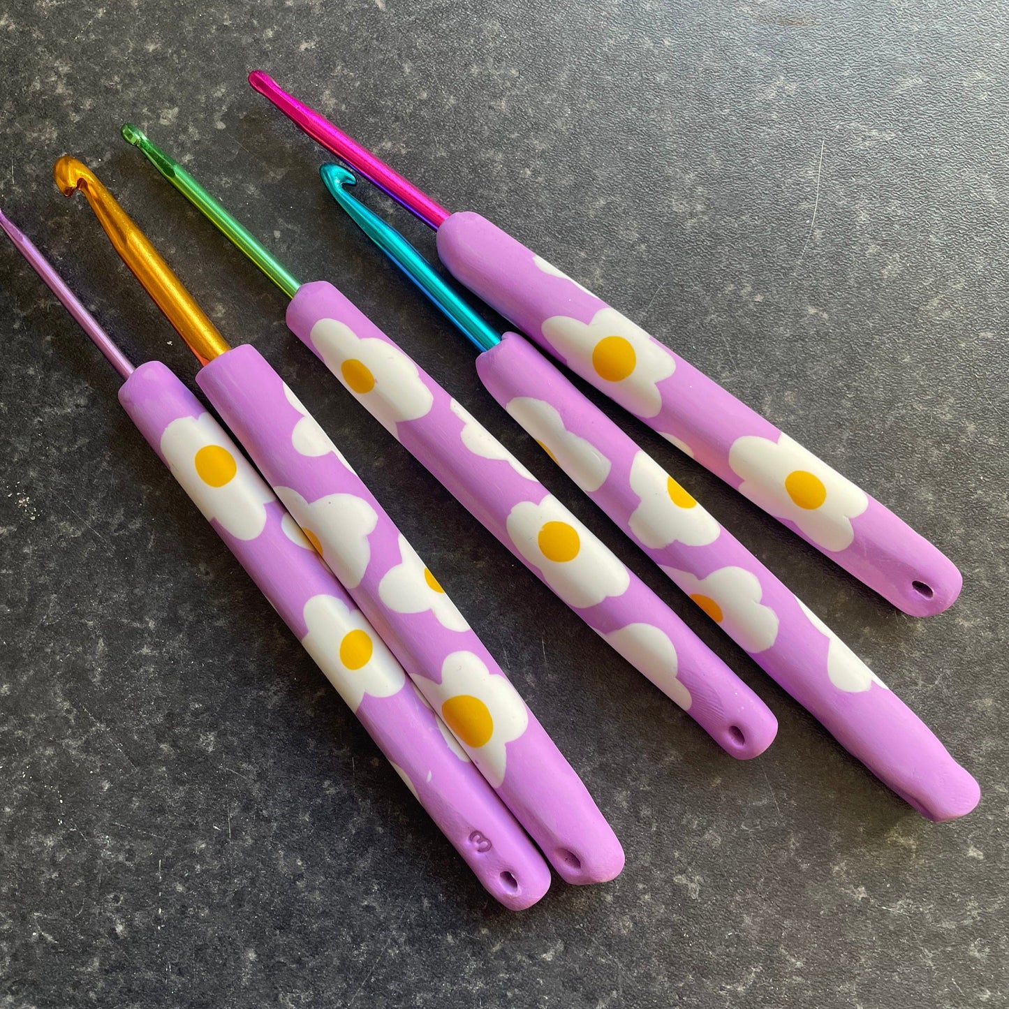 Purple Daisy Crochet Hook