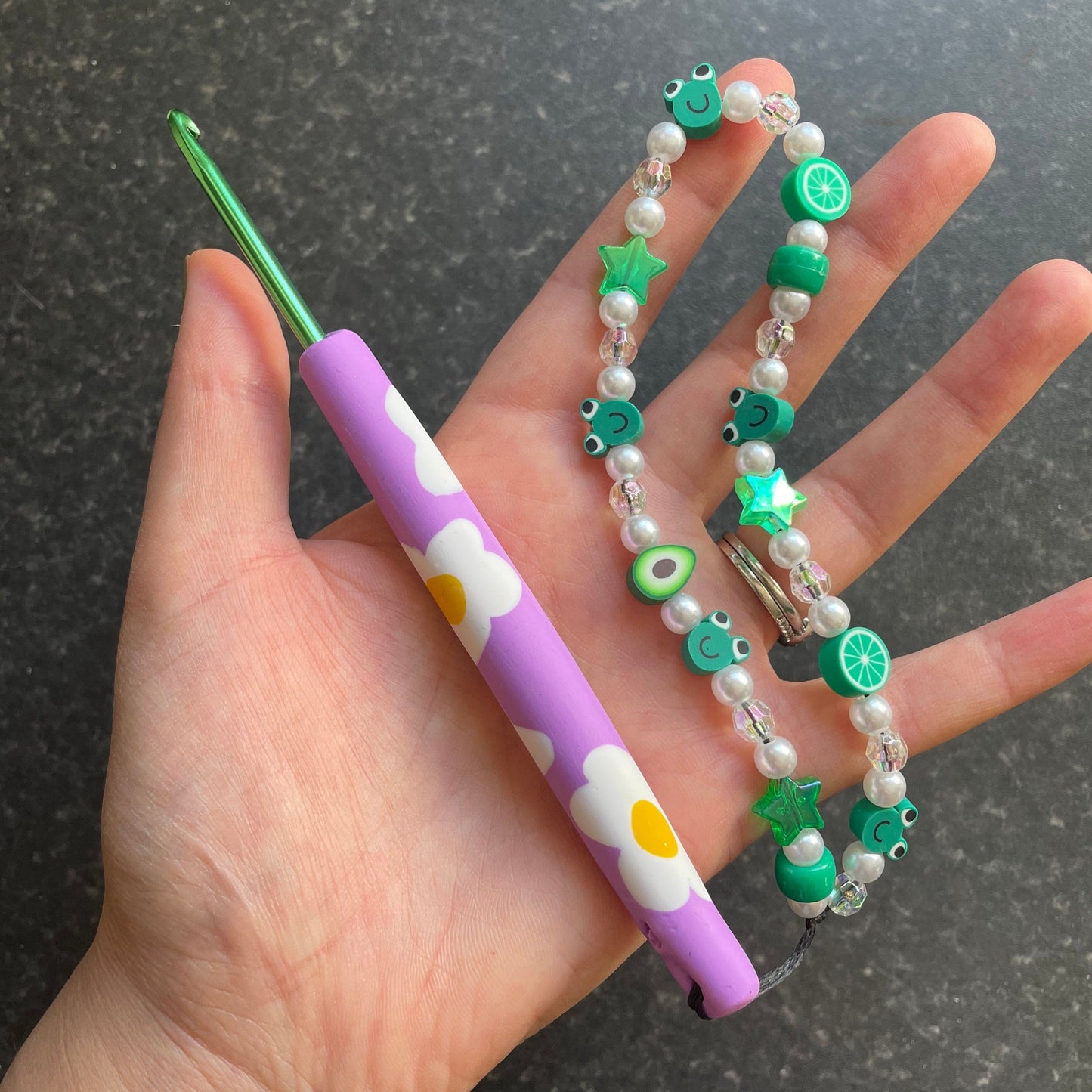 Purple Daisy Crochet Hook