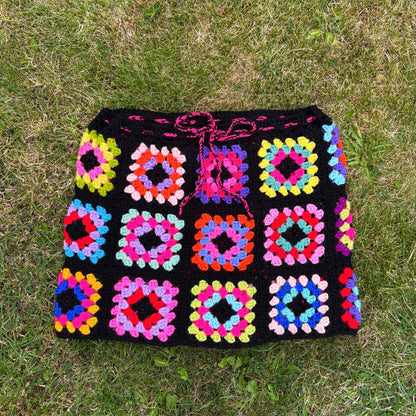 Black Rainbow Skirt + Bag Combo - Size S/M