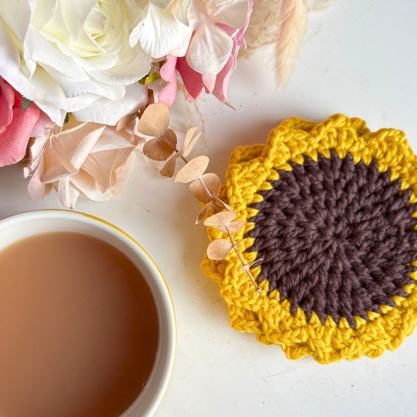 Flower Coaster Set - Sunflower
