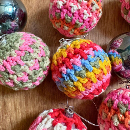 Decorative Crochet Christmas Baubles