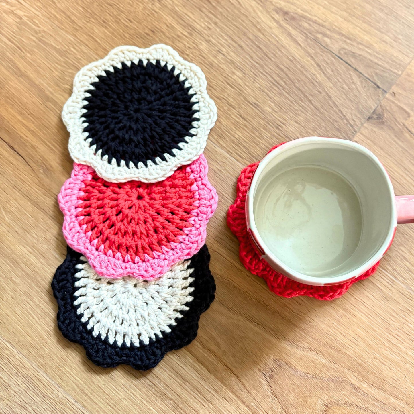 Easy Flower Coasters - Crochet Pattern PDF