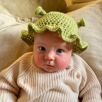 Baby Shrek Bucket Hat - Crochet Pattern PDF