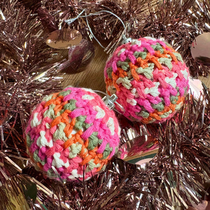 Decorative Crochet Christmas Baubles