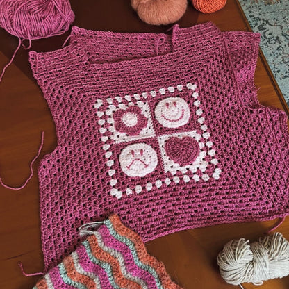 Mixed Emotions Vest - Crochet Pattern PDF