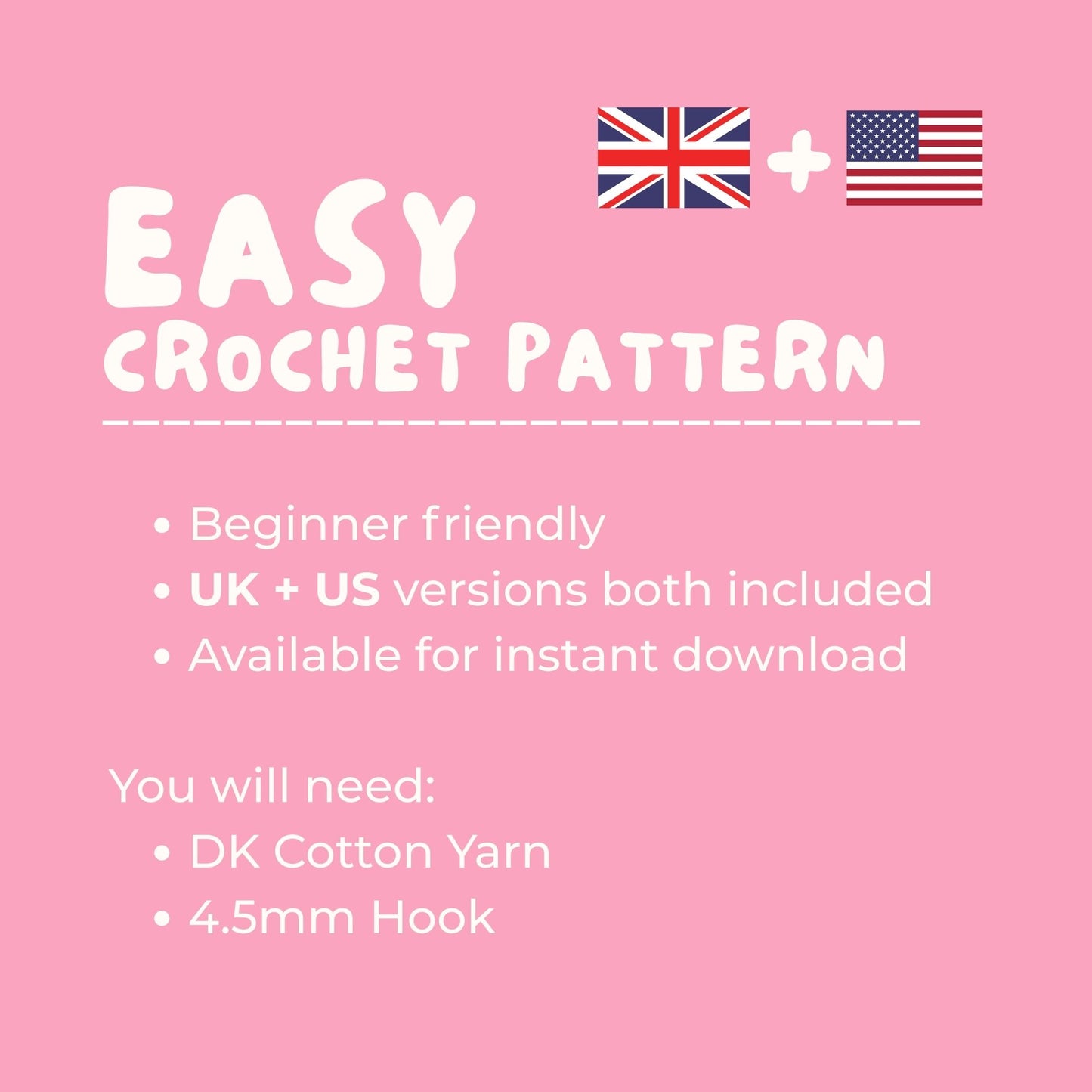 Easy Flower Coasters - Crochet Pattern PDF