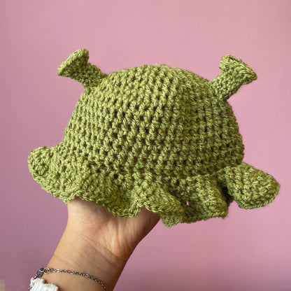 Baby Crochet Shrek Hat | 0-6 months