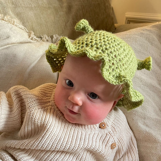 Baby Crochet Shrek Hat | 0-6 months