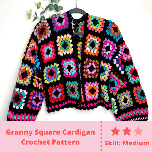 Hooked By Lou Granny Square Crochet Pattern