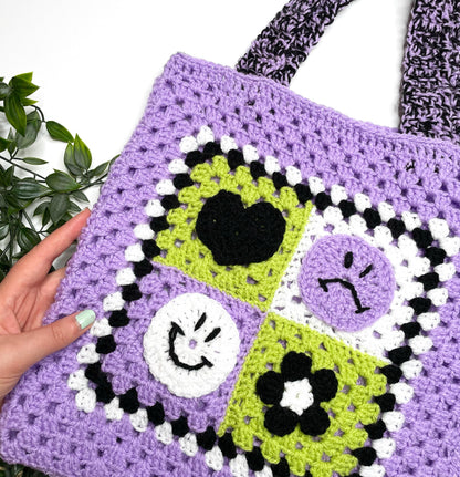 DAPHNE Mixed Emotions Crochet Tote Bag