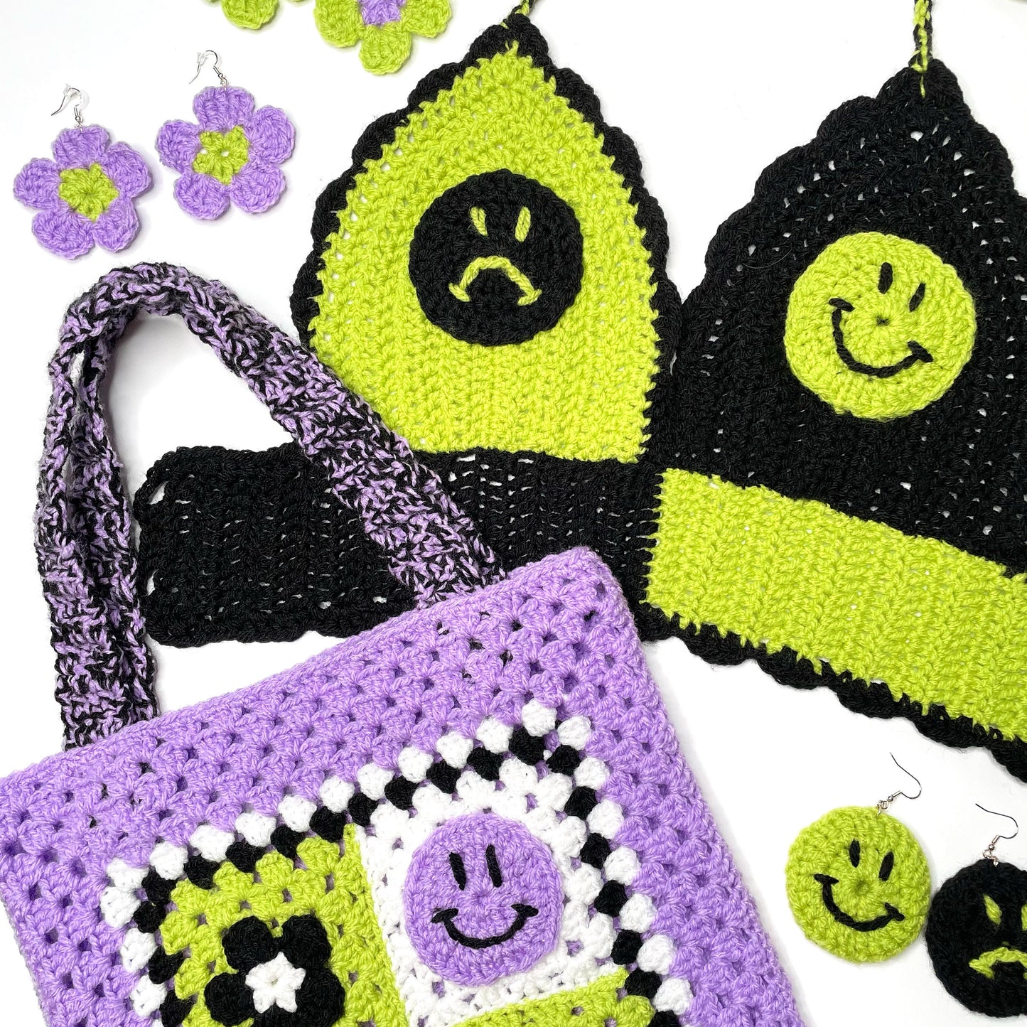 DAPHNE Mixed Emotions Crochet Tote Bag
