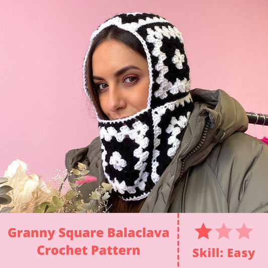 Granny Square Crochet Balaclava - PDF Pattern