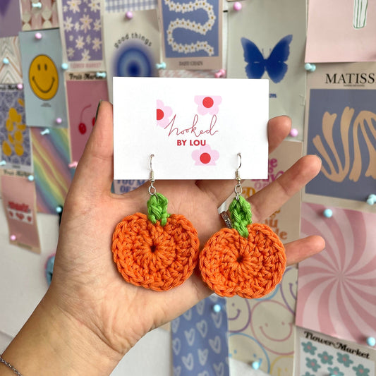 Handmade Halloween Pumpkin Earrings