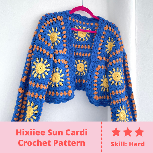 Hixiiee Sun Crochet Cardi - PDF Pattern