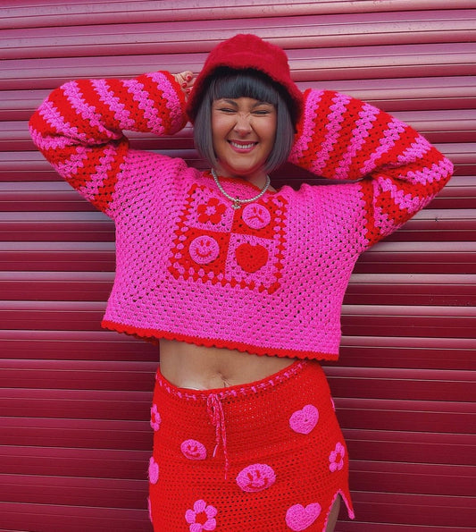 Lucy Collection Crochet Jumper
