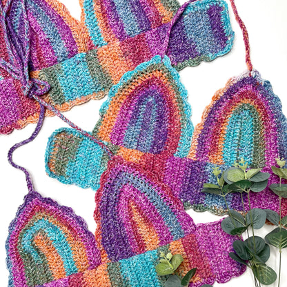 Rainbow Pastel Crochet Bralette