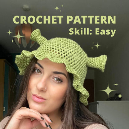 Shrek Bucket Hat - Crochet Pattern PDF