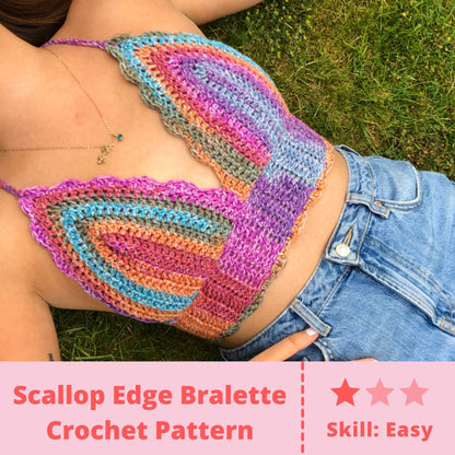 Simple Scalloped Bralette - PDF Pattern