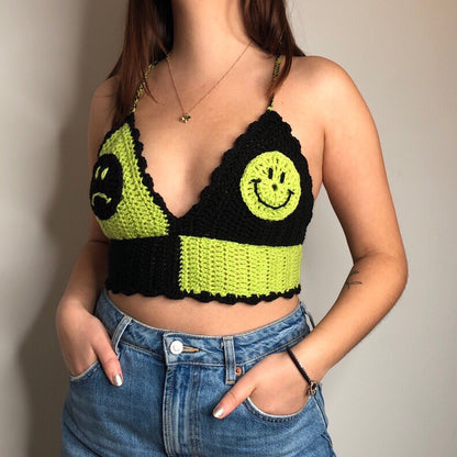 BRAT Bralette - Black/Green